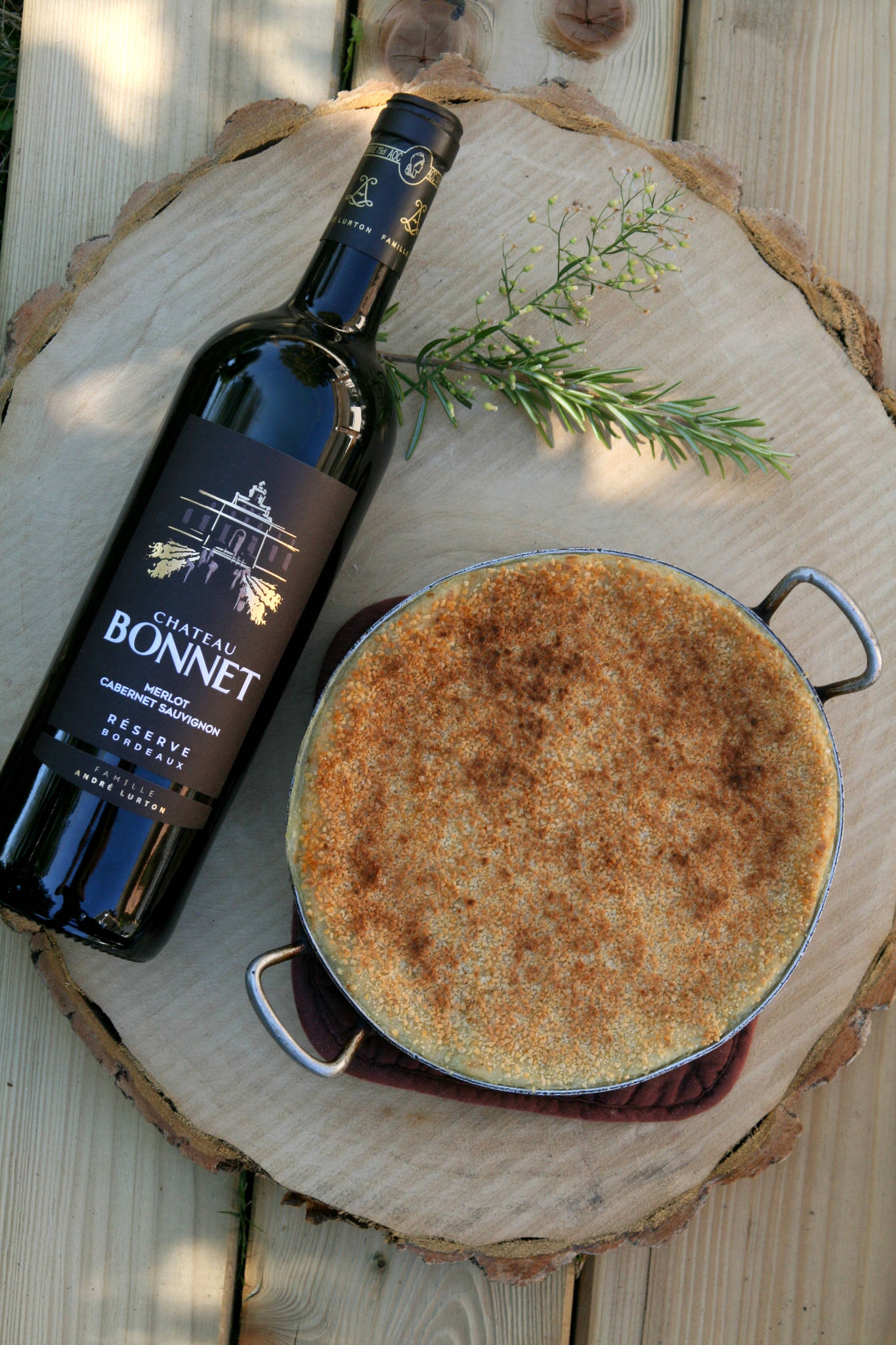 Parmentier de confit de canard, Château Bonnet Réserve rouge 2019