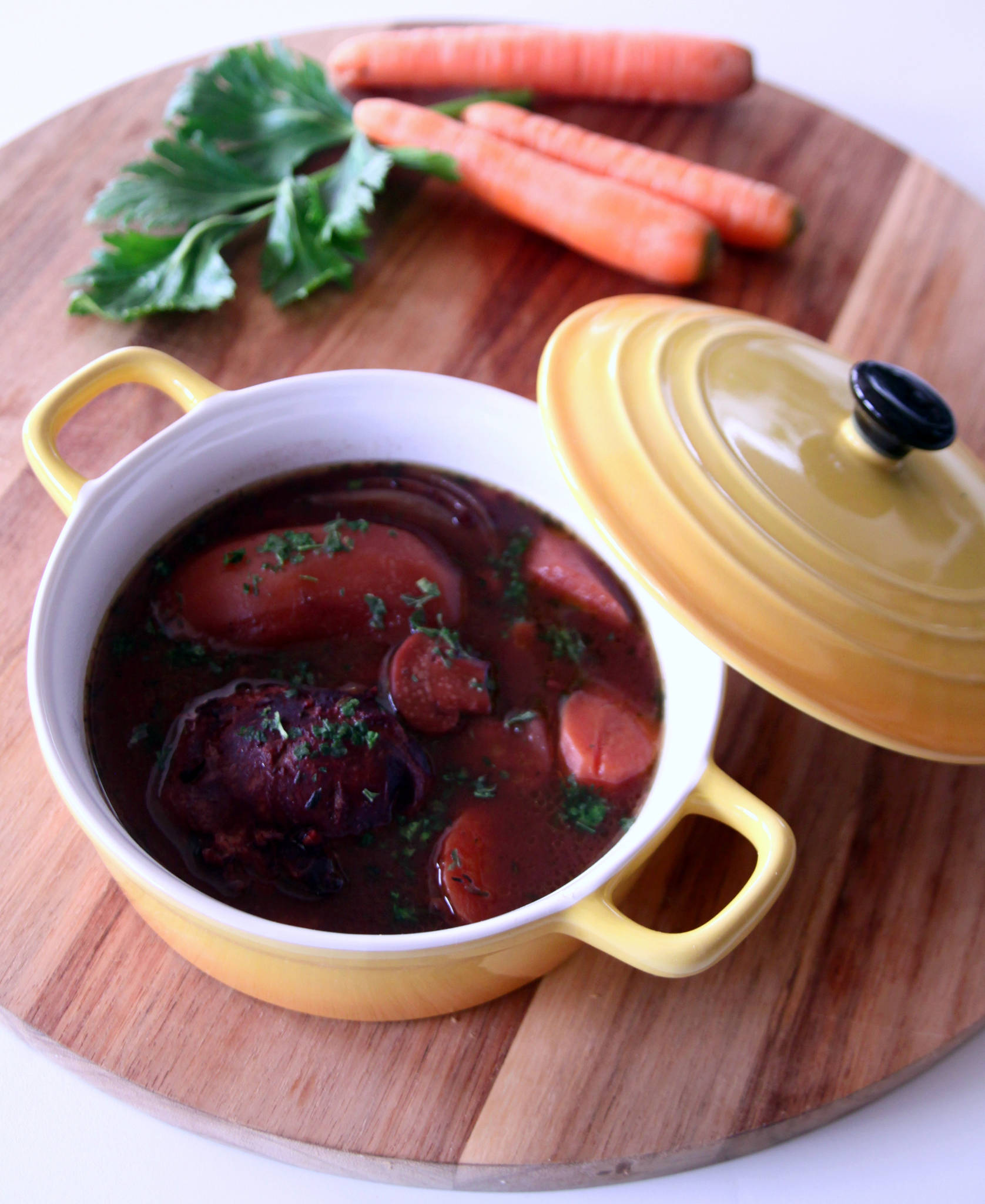 Joues de porc sauce bourguignonne