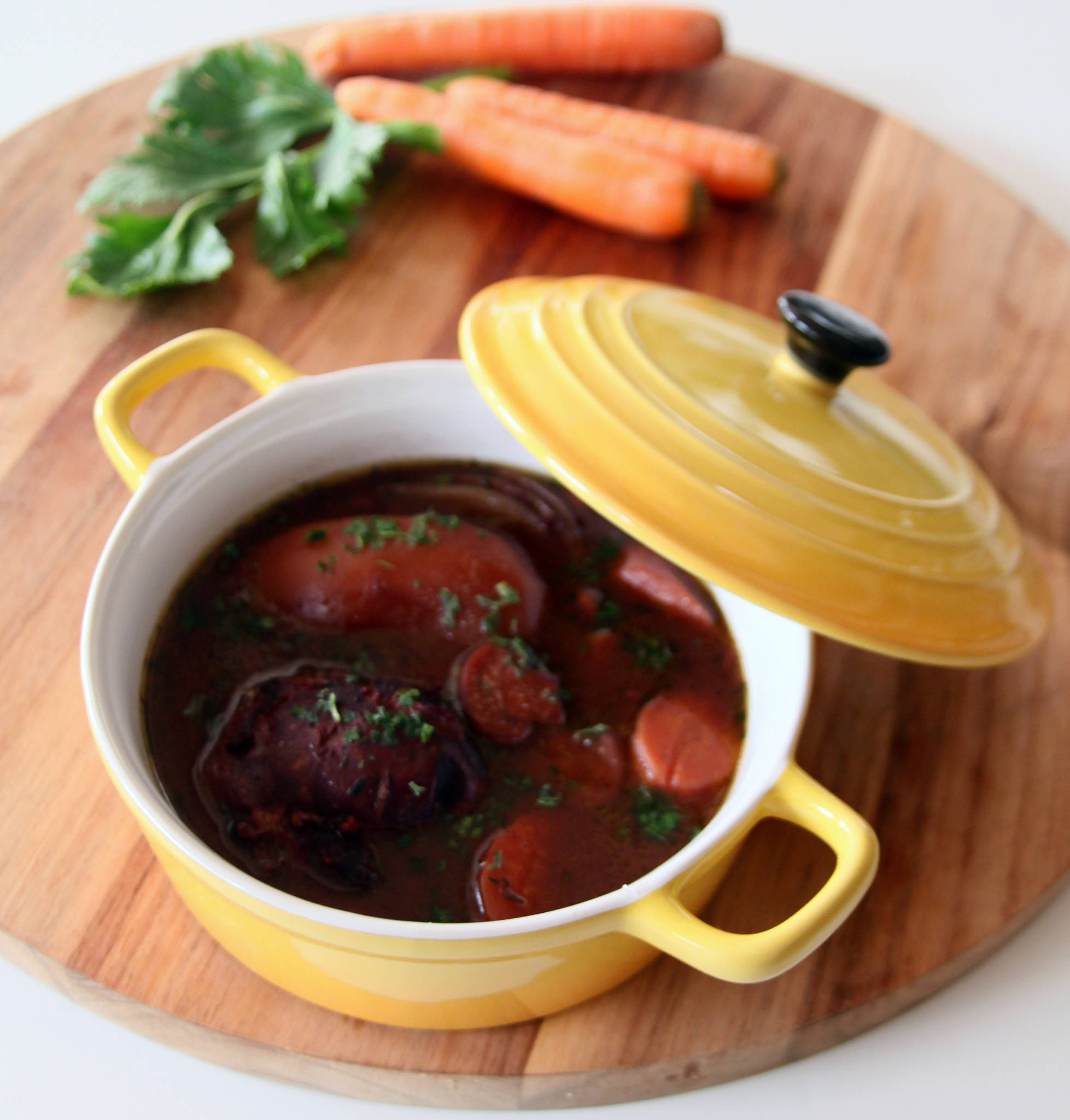 Joues de porc sauce bourguignonne